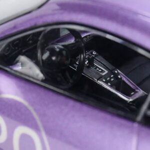 2021 Porsche 911 Turbo S with SportDesign Package #20 Viola Purple Metallic with Silver Stripes Limited Edition to 504 pieces Worldwide 1/18 Diecast Model Car by Minichamps