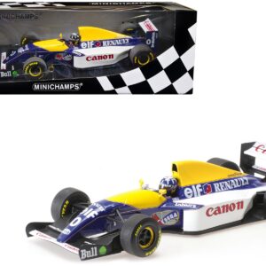 Williams Renault FW15C #0 Damon Hill “Canon” 3rd Place F1 Formula One World Championship (1993) with Driver Limited Edition to 300 pieces Worldwide 1/18 Diecast Model Car by Minichamps