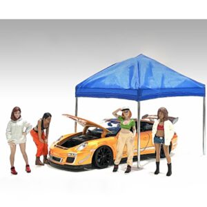 “Hip Hop Girls” 4 Piece Figure Set for 1/18 Scale Models by American Diorama