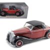 1950 Mercedes Benz 170S Cabriolet Burgundy and Black 1/18 Diecast Model Car by Signature Models