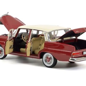 1966 Mercedes-Benz 200 Red with Beige Top 1/18 Diecast Model Car by Norev