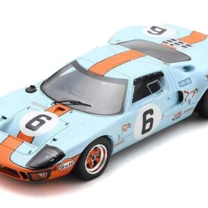 Ford GT40 #6 Jacky Ickx – Jackie Oliver “JW Automotive Engineering” Winner “24 Hours of Le Mans” (1969) with Acrylic Display Case 1/18 Model Car by Spark