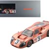 Ford GT40 MK IV #3 Mario Andretti – Lucien Bianchi “24 Hours of Le Mans” (1967) with Acrylic Display Case 1/18 Model Car by Spark