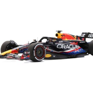 Red Bull Racing RB19 #1 Max Verstappen “Oracle” Winner Formula One F1 “United States GP” (2023) and Acrylic Display Case 1/18 Model Car by Spark