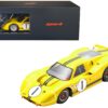 Ford GT40 Mk IV #1 Mario Andretti – Bruce McLaren Winner “Sebring 12 Hours” (1967) with Acrylic Display Case 1/18 Model Car by Spark