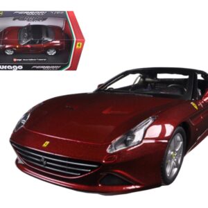 Ferrari California T Burgundy Closed Top 1/24 Diecast Model Car by Bburago