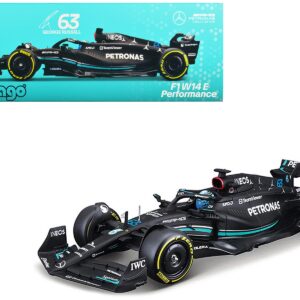 Mercedes-AMG F1 W14 E Performance #63 George Russell “Petronas” Formula One F1 “World Championship” (2023) 1/24 Diecast Model Car by Bburago