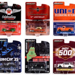 “Anniversary Collection” Set of 6 pieces Series 15 1/64 Diecast Model Cars by Greenlight