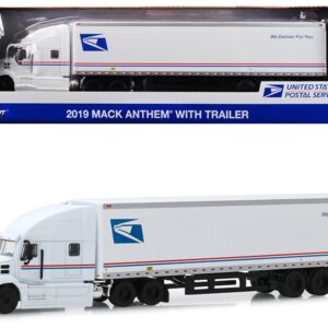 2019 Mack Anthem 18 Wheeler Tractor-Trailer “USPS” (United States Postal Service) “We Deliver For You” 1/64 Diecast Model by Greenlight