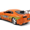 Model Kit Toyota Supra Metallic Orange with Brian Diecast Figure “Fast & Furious” Movie “Build N’ Collect” 1/24 Diecast Model Car by Jada