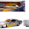 1969 Chevrolet Camaro Raw Metal with Yellow Flames “Bigtime Muscle” “Jada 20th Anniversary” 1/24 Diecast Model Car by Jada