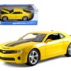 2010 Chevrolet Camaro SS RS Yellow with Black Stripes 1/18 Diecast Model Car by Maisto