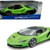 Lamborghini Centenario Lime Green with Matt Black Top 1/18 Diecast Model Car by Maisto