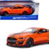 2020 Ford Mustang Shelby GT500 Orange with Black Stripes “Special Edition” 1/18 Diecast Model Car by Maisto