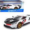 2021 Ford GT #98 White “Heritage Edition” 1/18 Diecast Model Car by Maisto