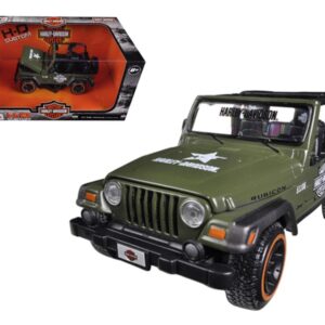 Jeep Wrangler Rubicon Harley Davidson Green 1/27 Diecast Model by Maisto