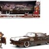 1959 Cadillac Coupe DeVille Brown and White with Graphics and Count Chocula Diecast Figurine “Hollywood Rides” Series 1/24 Diecast Model Car by Jada