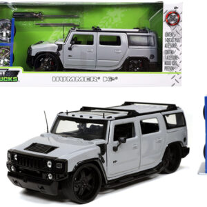 Hummer H2 Gray with Extra Wheels “Just Trucks” Series 1/24 Diecast Model Car by Jada