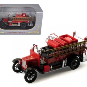 1926 Ford Model T Fire Engine Red and Black 1/32 Diecast Model by Signature Models