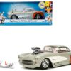 1957 Chevrolet Corvette Beige with Pink Interior with Bugs Bunny Figure “Looney Tunes” “Hollywood Rides” Series 1/24 Diecast Model Car by Jada