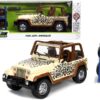 1992 Jeep Wrangler Tan and Brown with Graphics and Extra Wheels “Just Trucks” Series 1/24 Diecast Model Car by Jada