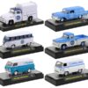 “Auto Trucks” Set of 6 pieces Release 57 “Pan American World Airways” (Pan Am) IN DISPLAY CASES 1/64 Diecast Model Cars by M2 Machines