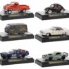 “Auto Meets” Set of 6 Cars IN DISPLAY CASES Release 76 Limited Edition 1/64 Diecast Model Cars by M2 Machines