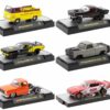 “Auto Meets” Set of 6 Cars IN DISPLAY CASES Release 81 Limited Edition 1/64 Diecast Model Cars by M2 Machines