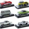 “Auto Meets” Set of 6 Cars IN DISPLAY CASES Release 85 Limited Edition 1/64 Diecast Model Cars by M2 Machines