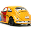 1959 Volkswagen Beetle Taxi Yellow and Blue “Oscar’s Taxi Service” and Oscar the Grouch Diecast Figure “Sesame Street” “Hollywood Rides” Series 1/24 Diecast Model Car by Jada