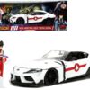 2020 Toyota Supra White and Rick Hunter Diecast Figurine “Robotech” “Hollywood Rides” Series 1/24 Diecast Model Car by Jada