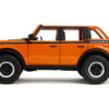 2021 Ford Bronco Open-Top Orange with Black Stripes and Hood with Extra Wheels “Just Trucks” Series 1/24 Diecast Model Car by Jada