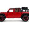 2020 Jeep Gladiator Rubicon Pickup Truck Red with Black Top and Extra Wheels “Just Trucks” Series 1/24 Diecast Model Car by Jada