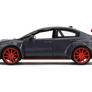 2016 Subaru WRX STI Widebody Dark Blue and Yuji Itadori Diecast Figure “Jujutsu Kaisen” (2020-2023) TV Series “Anime Hollywood Rides” Series 1/24 Diecast Model Car by Jada