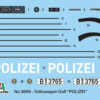 Skill 3 Model Kit 1978 Volkswagen Golf “Berlin Polizei (Police) Department” 1/24 Scale Model by Italeri