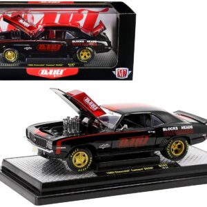 1969 Chevrolet Camaro SS 396 Black with Bright Red Stripes “Dart Machinery” Limited Edition to 5250 pieces Worldwide 1/24 Diecast Model Car by M2 Machines