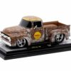 1956 Ford F-100 Pickup Truck “Shell” White with Yellow Top (Rusted) Limited Edition to 4250 pieces Worldwide 1/24 Diecast Model Car by M2 Machines