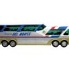 Sultana TM 44-18 SP Panoramico Coach Bus “Transportes Del Norte” White and Blue with Red Stripes and Silver Sides “The Bus & Motorcoach Collection” 1/43 Diecast Model by Iconic Replicas