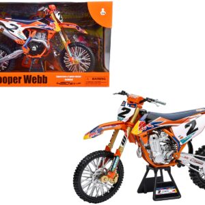 KTM 450 SX-F #2 Cooper Webb “Red Bull KTM Factory Racing” SuperCross 1/6 Diecast Model by New Ray