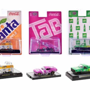 “Sodas” Set of 3 pieces Release 47 Limited Edition to 9250 pieces Worldwide 1/64 Diecast Model Cars by M2 Machines