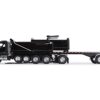 Kenworth T880 Quad-Axle Dump Truck and Rogue Transfer Tandem-Axle Dump Trailer Black 1/64 Diecast Model by DCP/First Gear