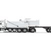 Kenworth T880 Quad-Axle Dump Truck and Rogue Transfer Tandem-Axle Dump Trailer Viper White 1/64 Diecast Model by DCP/First Gear