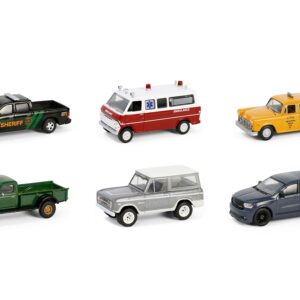 “Hollywood Series” Set of 6 pieces Release 42 1/64 Diecast Model Cars by Greenlight