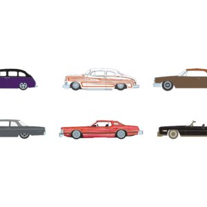 “California Lowriders” Set of 6 pieces Series 6 1/64 Diecast Model Cars by Greenlight