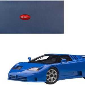 Bugatti EB110 SS Super Sport French Racing Blue with Silver Wheels 1/18 Model Car by Autoart