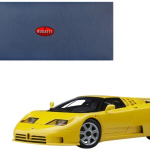 Bugatti EB110 SS Super Sport Giallo Bugatti Yellow with Silver Wheels 1/18 Model Car by Autoart