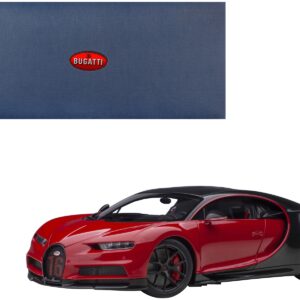 2019 Bugatti Chiron Sport Italian Red and Carbon Black 1/18 Model Car by Autoart