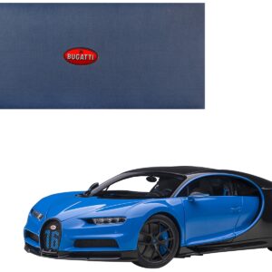 2019 Bugatti Chiron Sport French Racing Blue and Carbon 1/18 Model Car by Autoart