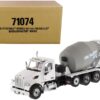 Peterbilt 567 with McNeilus Bridgemaster Mixer White and Gray 1/50 Diecast Model by Diecast Masters