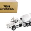 Kenworth T880 SFFA with McNeilus Bridgemaster Concrete Mixer White “Transport Series” 1/50 Diecast Model by Diecast Masters